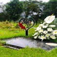 thumbnail image 3 of Memorial Grave Markers for Cemetery, Heart Memorial Plaque Stake Cardinals Garden Stake Memorial Metal Grave Stake Decoration for Mom Dad Cemetery Outdoors Yard Garden, 3 of 7