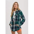 thumbnail image 3 of Bluivy Flannel Plaid Shacket, Green, 3 of 5