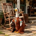 thumbnail image 5 of Nkmbld Vintage Porch Goose Decor Spring Summer Lawn Porch Goose Clothes for 23" Cement Plastic Statue Patio Yard Garden Lawn Outdoor Decoration, 5 of 9