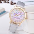 thumbnail image 1 of Lindo patrón animal reloj de pulsera de cuarzo PU banda relojes casuales (plata) Tmvgtek Para estrenar, 1 of 4