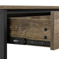 thumbnail image 6 of Yaheetech 2-Tier X-Design Console Table, Taupe Wood, 6 of 9