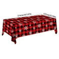 thumbnail image 3 of DefiDgd Christmas Tablecloth Table Decoration,Disposable Plaid Snowflake Plastic Xmas Table Cover for Xmas Kitchen Decorations Holiday Party Favors Supplies(C), 3 of 7