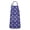 Dark Blue Moon, variant on Black White Gothic Moon Flower Leaf Pattern Apron-Garden Aprons for Women with Pockets-Cotton Linen Waterproof Kitchen Cooking Gardening Aprons Adjustable for Kitchen,Cooking,BBQ and Salon 33x27 Inch