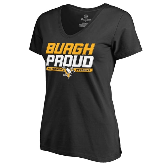 Women's Black Pittsburgh Penguins Hometown Collection Burgh Proud T-Shirt