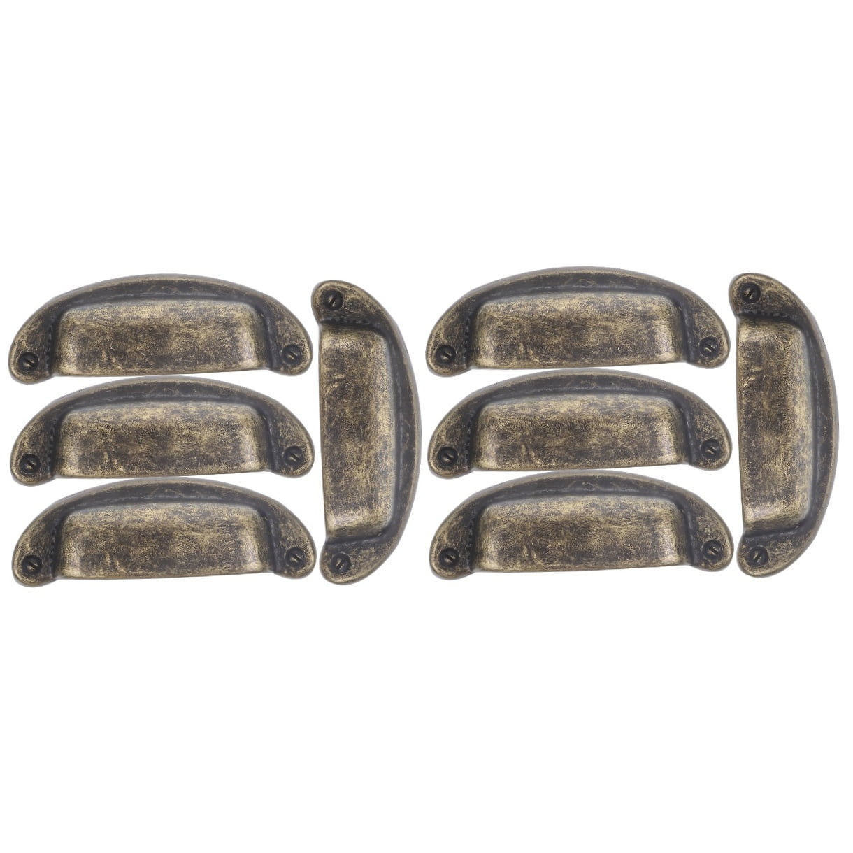 FUEENIRVA Vintage Drawer Handles Dark Brown Antique Cabinet Pulls Durable for Home 8Pcs