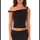 thumbnail image 1 of Camiseta Sin Mangas con Hombros Descubiertos para Mujer, Corte Ajustado, Elástica, Estilo Y2K, Informal Negro L, 1 of 10