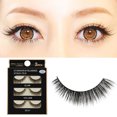 thumbnail image 2 of Maojin 3 pares de pestañas postizas largas 3D maquillaje pestañas postizas naturales gruesas y negras, 2 of 5