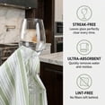 thumbnail image 5 of Unique Bargains Striped Cotton Kitchen Towels Green 26" x 18", 5 of 8
