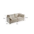 thumbnail image 2 of GNIXUU 2 Piece Chenille Cloud Couches Set,2 Piece Modern Loveseat Couch Set Living Room Furniture Set for Apartment Office,Camel, 2 of 7