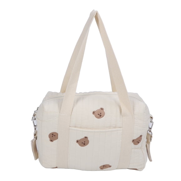 Sac de Rangement, Fourre-Tout Organisateur Multifonction pour Poussette avec Poche à Glissière, Pochette à Couches Réutilisable, Sac Suspendu pour Landau de Voyage, Sac à Main de Poussette pour Mamans, Papas, Porte-Couches