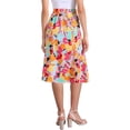 thumbnail image 3 of Faldas Midi Peasant de Mujer INSPIRE CHIC con Cintura Elástica A-Line y Estampado Floral Abstracto L, 3 of 6