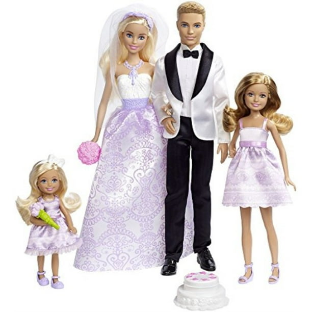 Barbie I Can Be A Bride Wedding Day Set Exclusive 4 Pack
