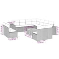 thumbnail image 2 of vidaXL 12 Piece Garden Sofa Set with Cushions Beige Poly Rattan, 2 of 5