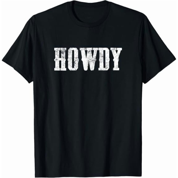 Greenink Howdy T-Shirt Cow Skull Shirt Western Country Shirts Vintage Cowgirl Tshirt Casual Short Sleeve Unisex Pure Cotton Tee