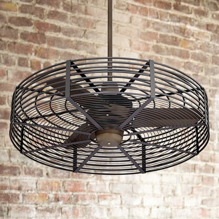 32 Casa Vieja Modern Industrial Cage Outdoor Ceiling Fan With