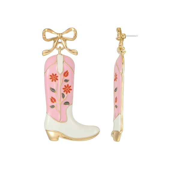 Packed Party Cowgirl Chic Boot Dangle Earrings