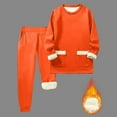 thumbnail image 2 of UVEASISHA Jogger Sets for Men 2 Piece Sweatsuits Winter Fleece Lined Crewneck Sweatshirts and Sweatpants Track Suit Set with Pockets Orange M, 2 of 8