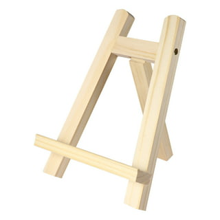 U.S. Art Supply 11\ Small Tabletop Display Stand A-Frame Artist Easel  (Pack of 6), Beechwood Tripod, Canvas Photo Holder 