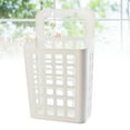thumbnail image 4 of OUSITAID Multi-Purpose Clothes Hanging Organizer Plastic Adhesive Storage Basket (White), 4 of 5