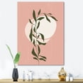 thumbnail image 2 of Abstract Geometrical Moon and Sun With Leaf VI 8 in x 12 in Painting Canvas Art Print, by Designart, 2 of 4