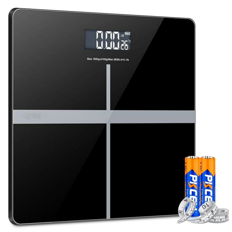 Digital Body Weight 180kg/396lb Bathroom Scale with Step-On Technology 