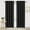 Black, variant on Blackout Curtains Thermal Insulated Energy Saving Bedroom and Kitchen Curtains Window Treatments, W 38 x L 45 Inch, Set of 2 Grey Rod Pocket Drapes