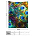 thumbnail image 3 of FCXZI Peacock Feathers Soft Flannel Blanket for Couch Bed Travel 30x40in, 3 of 7