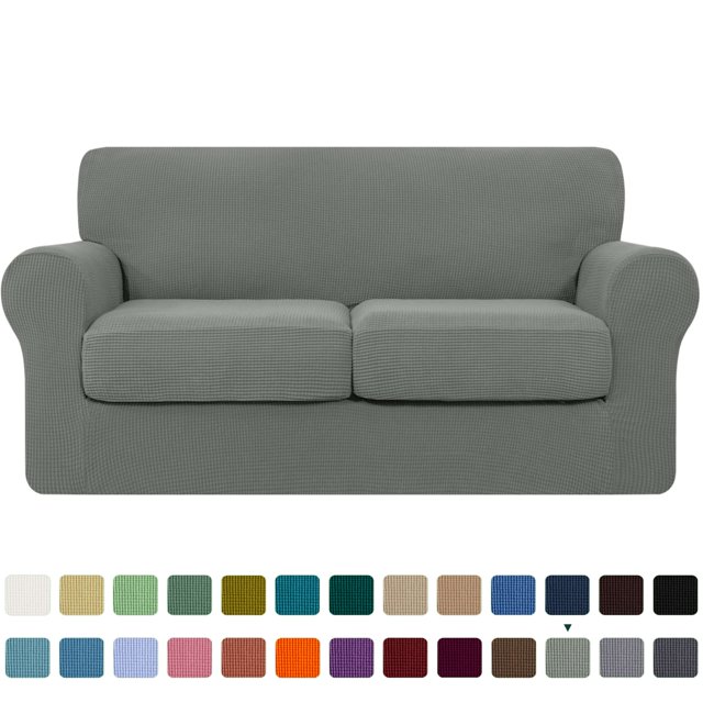 CHUN YI Housse de Canapé avec Housse de Coussin Séparée Extensible à Carreaux