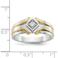 thumbnail image 5 of 14K Two-Tone Diamond Mens Ring (Size 10) Made In India rm5781-016-wya, 5 of 5