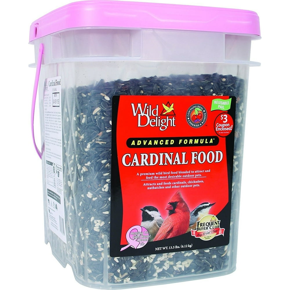 Wild Delight Cardinal Food Pail Wild Bird Food, 13.5 lb