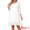 White, variant on DARING DIVA Women's Chiffon 3/4 Sleeve Flowy Wedding Guest Dress S Black