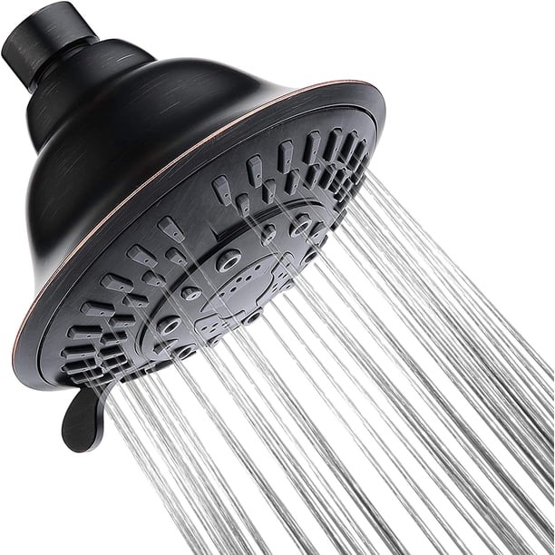 BRIGHT SHOWERS Shower Head High Pressure Rain Showerhead 5 Spray ...
