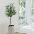 thumbnail image 2 of 5FT Artificial Olive Tree Potted - Realistic Fake Olive Plant with Fruits for Indoor Outdoor Home Office Decor, 2 of 8