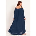 thumbnail image 2 of June + Vie Women's Plus Size Off-The-Shoulder Sundrop Maxi Dress, 2 of 5