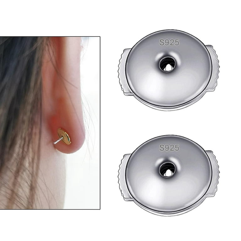 18k gold earring backs for studs, butterfly Earring Backings  replacements,1pair