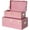 Deep Pink, variant on HofferRuffer Decorative Metal Box, Set of 2 Storage Organizer with Lock Hole and Handle, Toy Box for Kids, 23.8X14.2X9.5 Inches (Deep Pink)