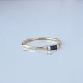 thumbnail image 4 of Baguette Blue Sapphire & Diamond Ring, 925 Starling Silver Ring, Diamond Staking Ring, Three Stone ring, Handmade Jewelry, Minimalist Jewelry, Gift For Her, 4 of 5