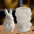 thumbnail image 3 of Molde de vela de conejo de Pascua, molde para hacer velas, molde de resina de conejito para escaparate, 3 of 7