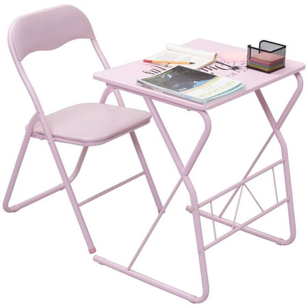 Goplus Kids Folding Table Chair Set Study Writing Desk Student Goplus Kids Folding Table Chair Set Study Writing Desk Student Children Home School New