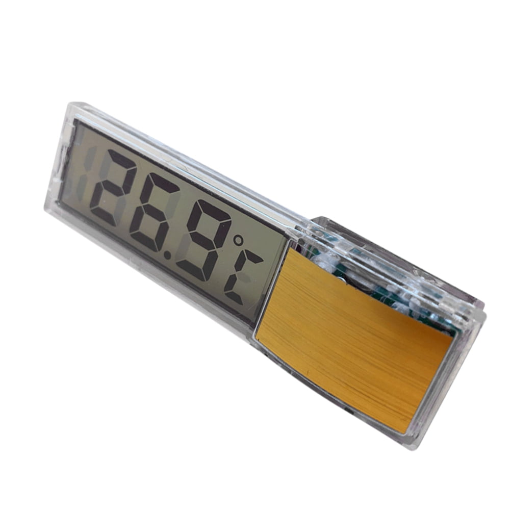 TEHAUX Sucker Type Thermometer 3D LED Display Golden 1Pcs