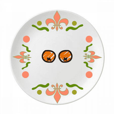 

Just Oranges Drawing Funny Orange Flower Ceramics Plate Tableware Dinner Dish