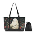 thumbnail image 7 of FORMRS Canvas Laptop Tote Bag for Women with 15.6" Computer Compartments Shoulder Handbag, Happy Ghost, 7 of 7