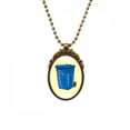 thumbnail image 1 of Dustbin Trash Waste Loveliness Bin Antique Necklace Vintage Bead Pendant Keychain, 1 of 3