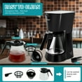thumbnail image 5 of Caynel Black 5-Cups Programmable Coffee Machine With with Large Removable 25 oz Water Tank, 5 of 8