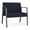 Open House Navy, variant on Waterfall Reception Waiting Bariatic Chair / Charcoal Steel / Navy Blue