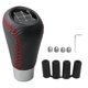 thumbnail image 1 of for Universal 5-Speed Manual Gear Shifter Knob in Genuine Leather with Red Line-SI XI, 1 of 4