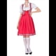 thumbnail image 3 of Disfraz de Oktoberfest Alemán para Mujer, Estilo Dirndl, para Adultos, para de Cerveza Tradicional, Disfraz de Sirvienta. Rojo XL, 3 of 7