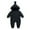 Black, variant on LEKWK Baby Warm Snowsuit Newborn Infant Winter Jumpsuit Hooded Zipper Romper Thermal Thick Coverall Sleep Bag Outdoor Travel Cold Weather Playwear 0-30M