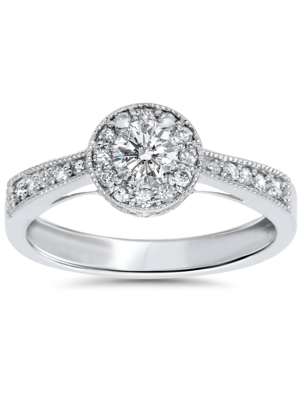Details about   1.30Ct White Round Diamond Engagement Wedding Ring Solid In 925 Sterling Silver 