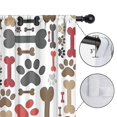 thumbnail image 4 of Blackout Kids Curtains,Paw Prints and Bones Childrens Insulated Curtains Set Of 2,Bedroom Essentials,Toddler Room Decor 52x63in(132x160cm), 4 of 4